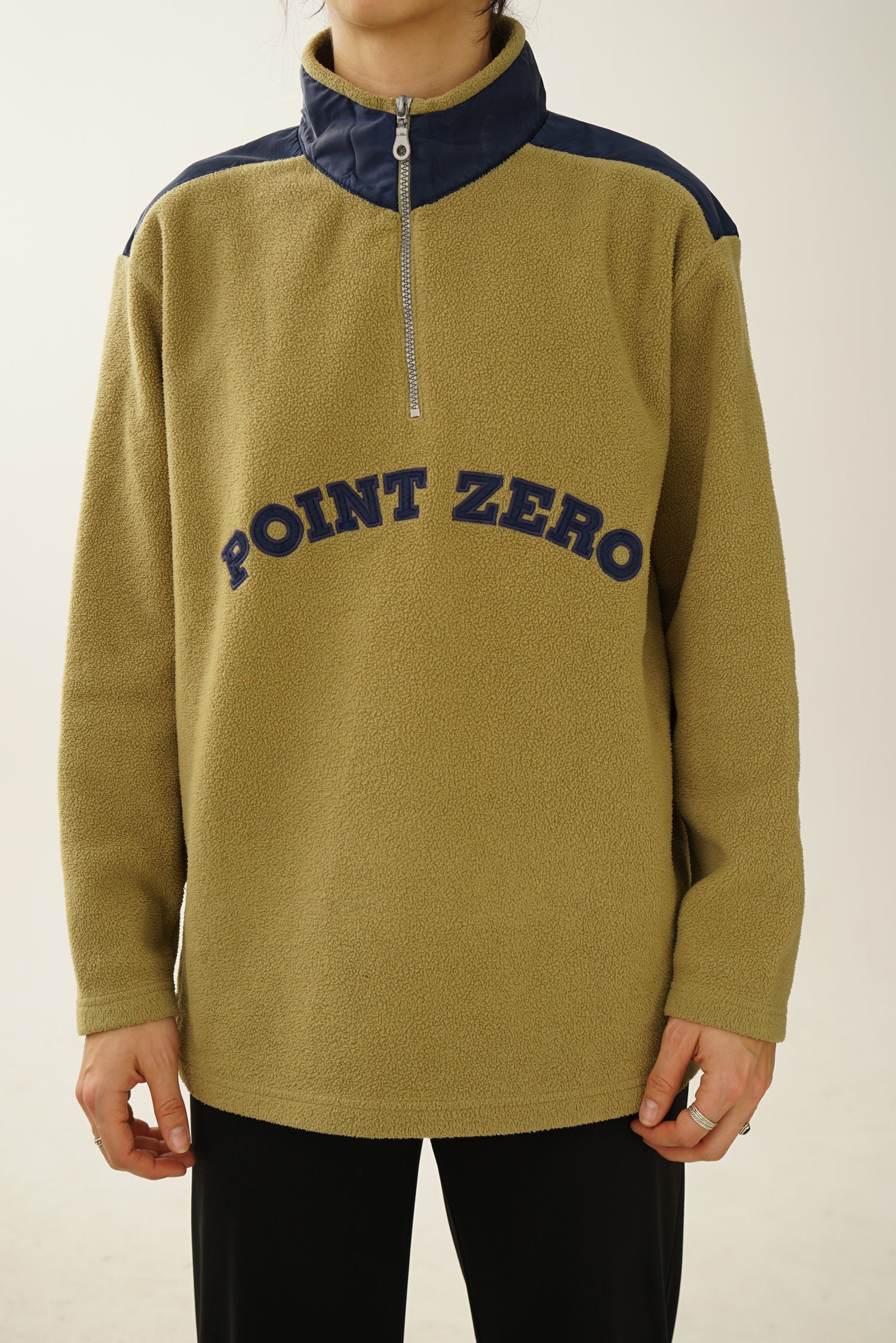 Vintage Point Zéro green and blue fleece S-M