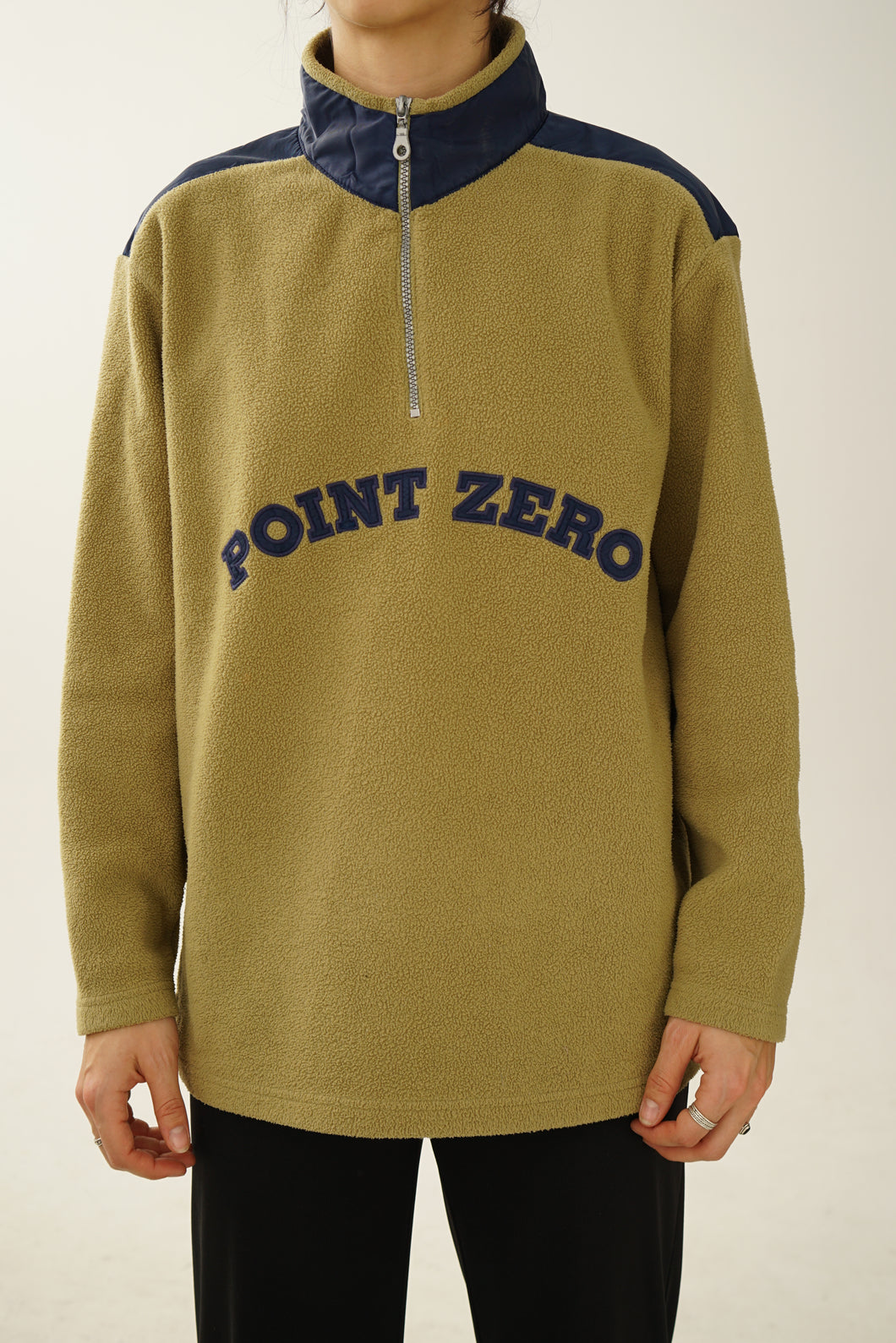 Vintage Point Zéro green and blue fleece S-M