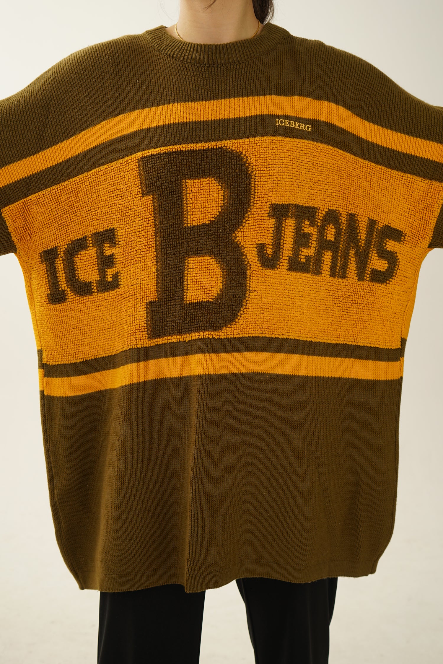 Ice B Jeans khaki and yellow sweater