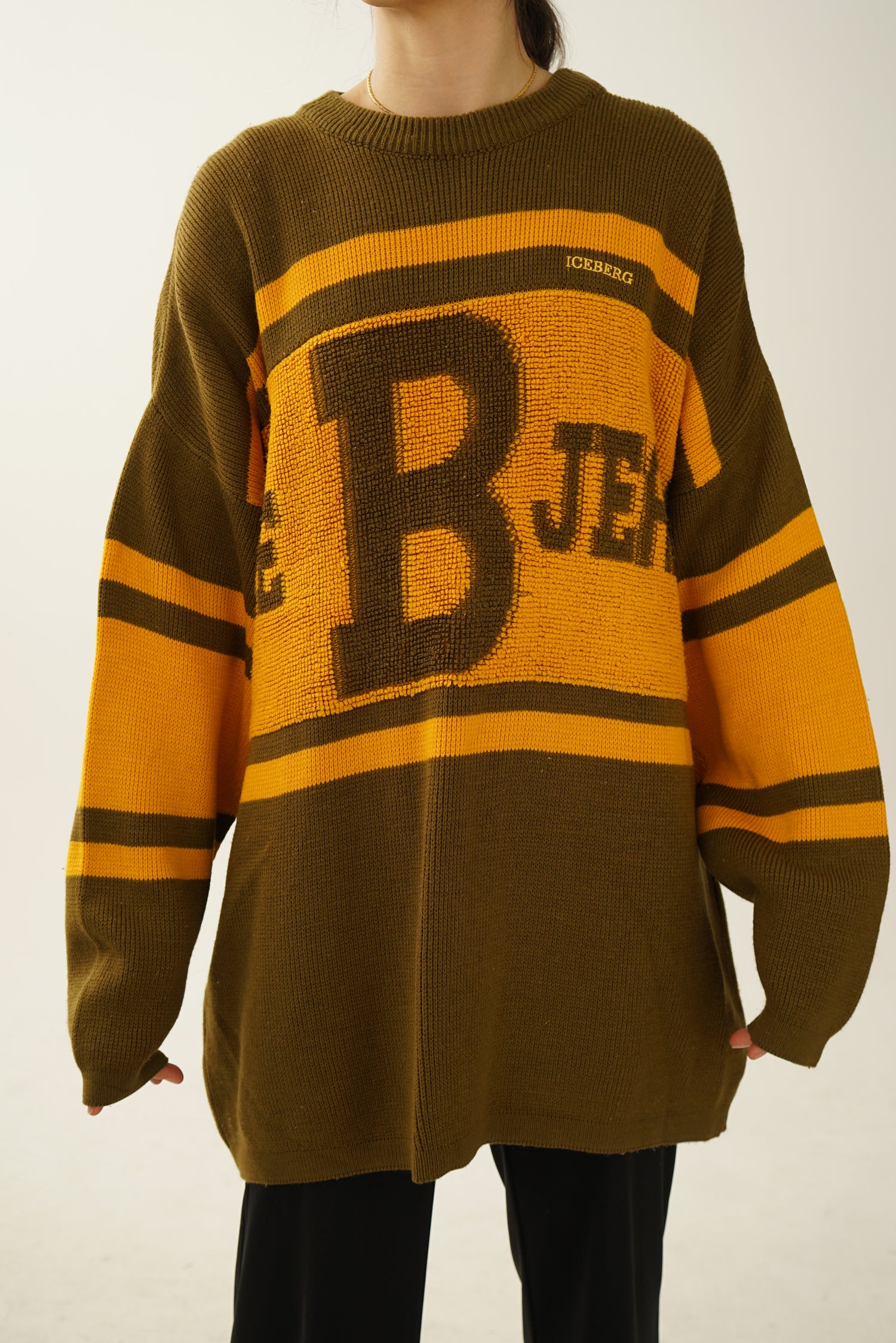 Ice B Jeans khaki and yellow sweater