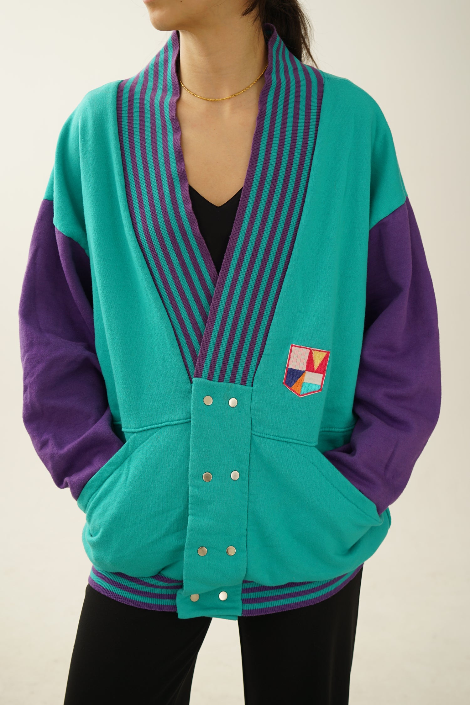 Vintage Whale Sport button up shirt M