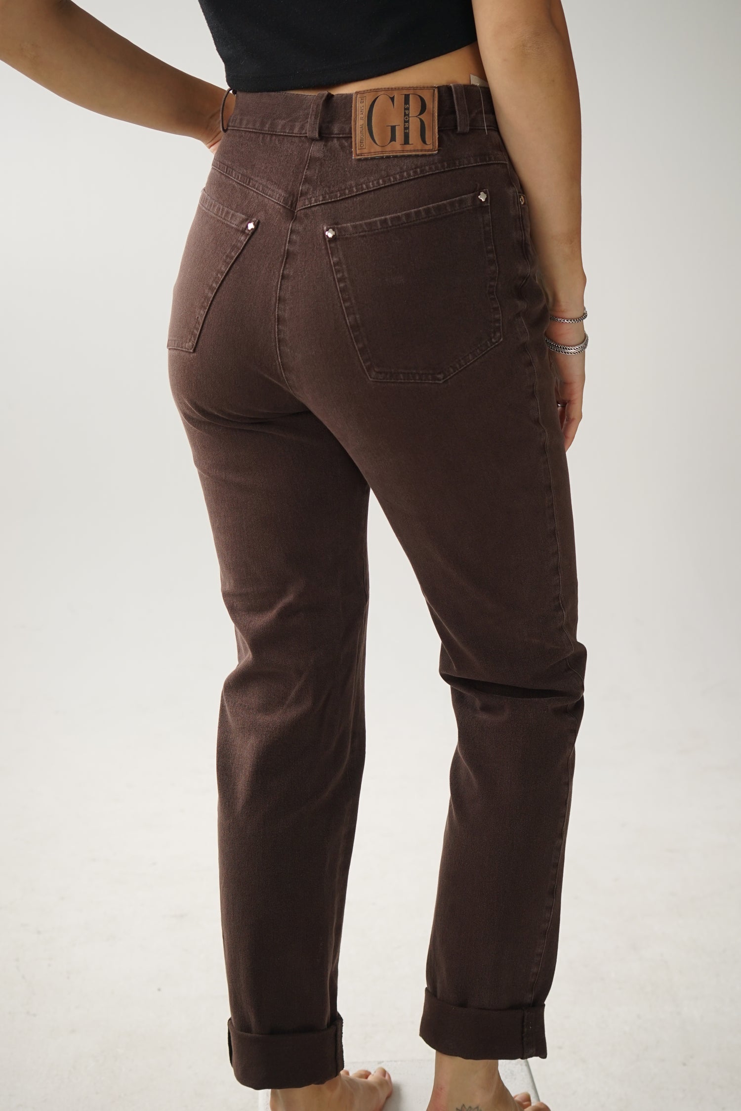 Vintage high waist brown jeans size 29