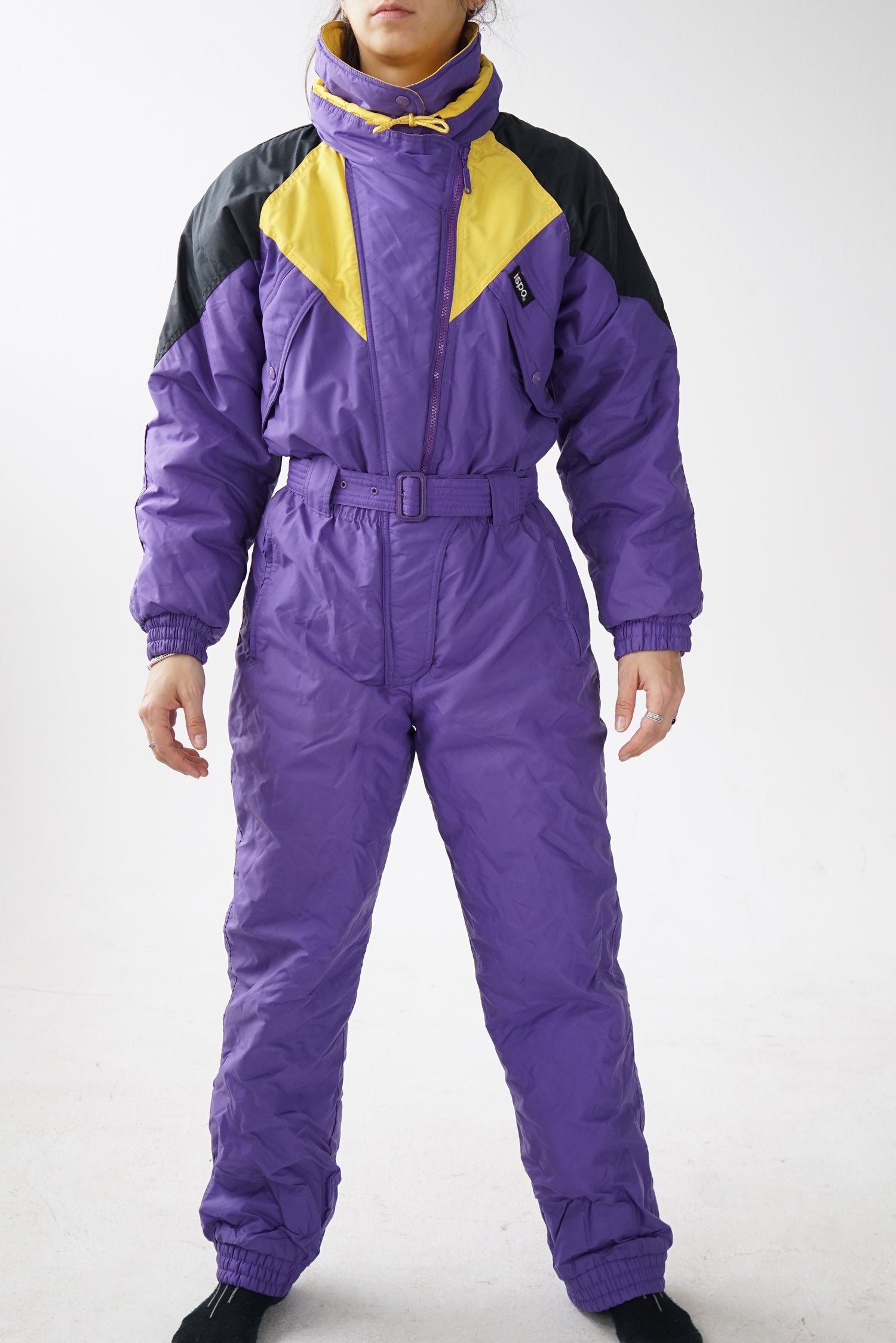 One piece ski suit Ispo, snow suit retro unisexe taille M