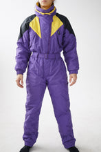 Charger l&#39;image dans la galerie, One piece ski suit Ispo, snow suit retro unisexe taille M
