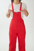 Charger l&#39;image dans la galerie, Pantalon de neige salopette rouge Robin taille XS
