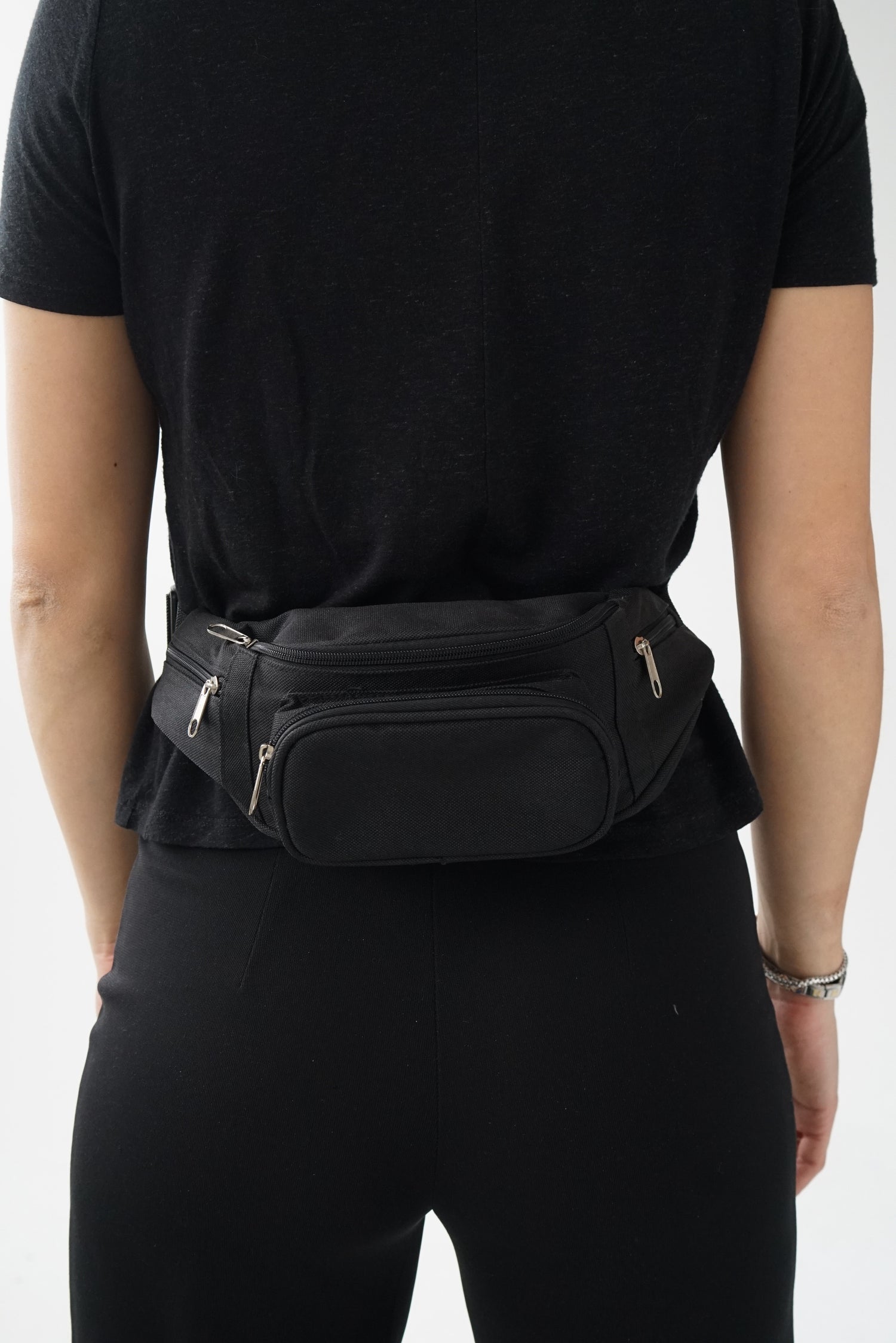 Sac banane multi poches noir