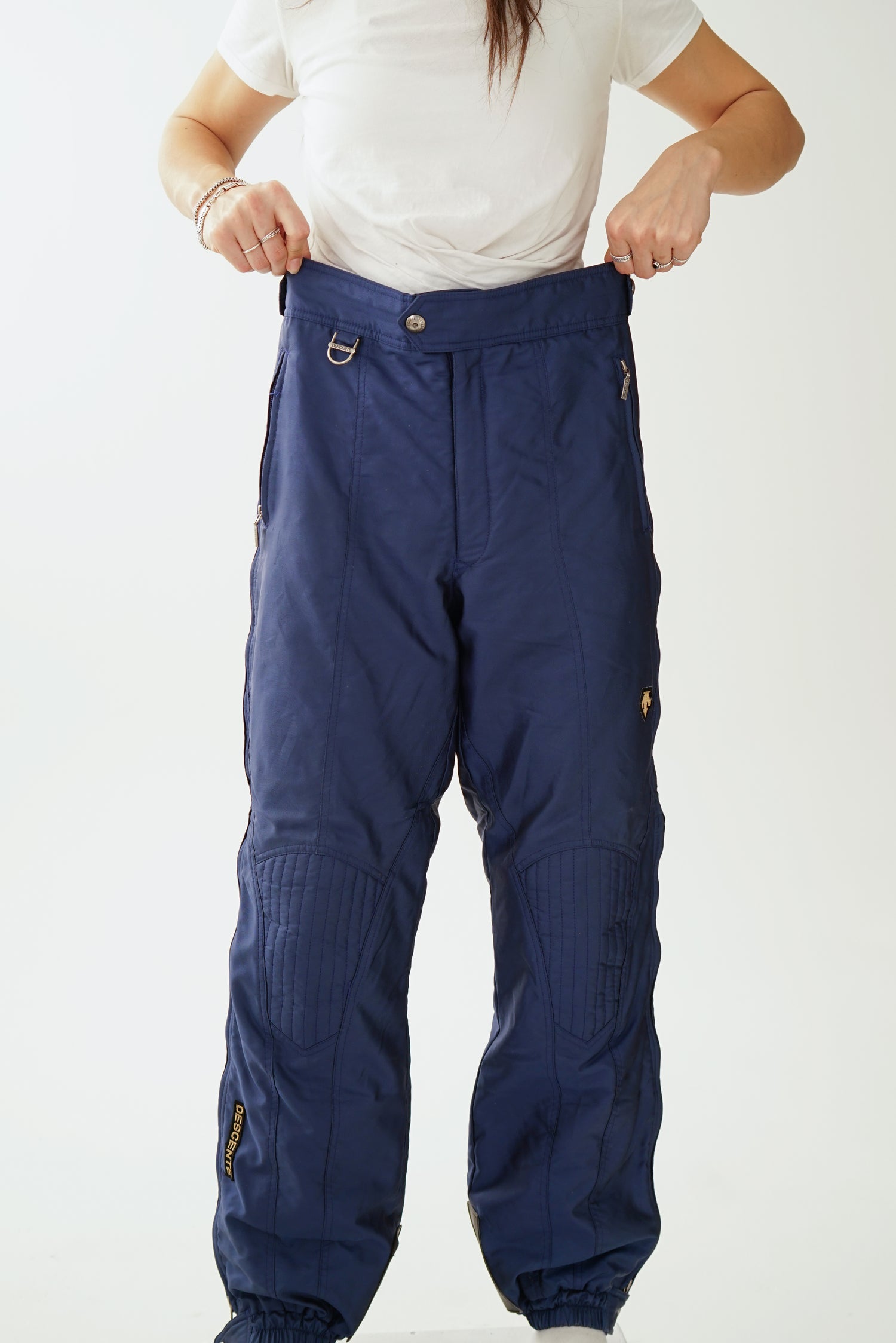 Vintage metallic blue Descente snow pants for men size 36 (L)