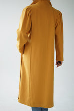 Load image into Gallery viewer, Vintage long wool coat in yellow made in Canada
