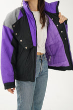 Load image into Gallery viewer, Retro black and purple ProStyled jacket size 14
