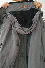 Charger l&#39;image dans la galerie, Fou deux pièces vintage Avalanche ski suit, snow suit à manteau long gris M
