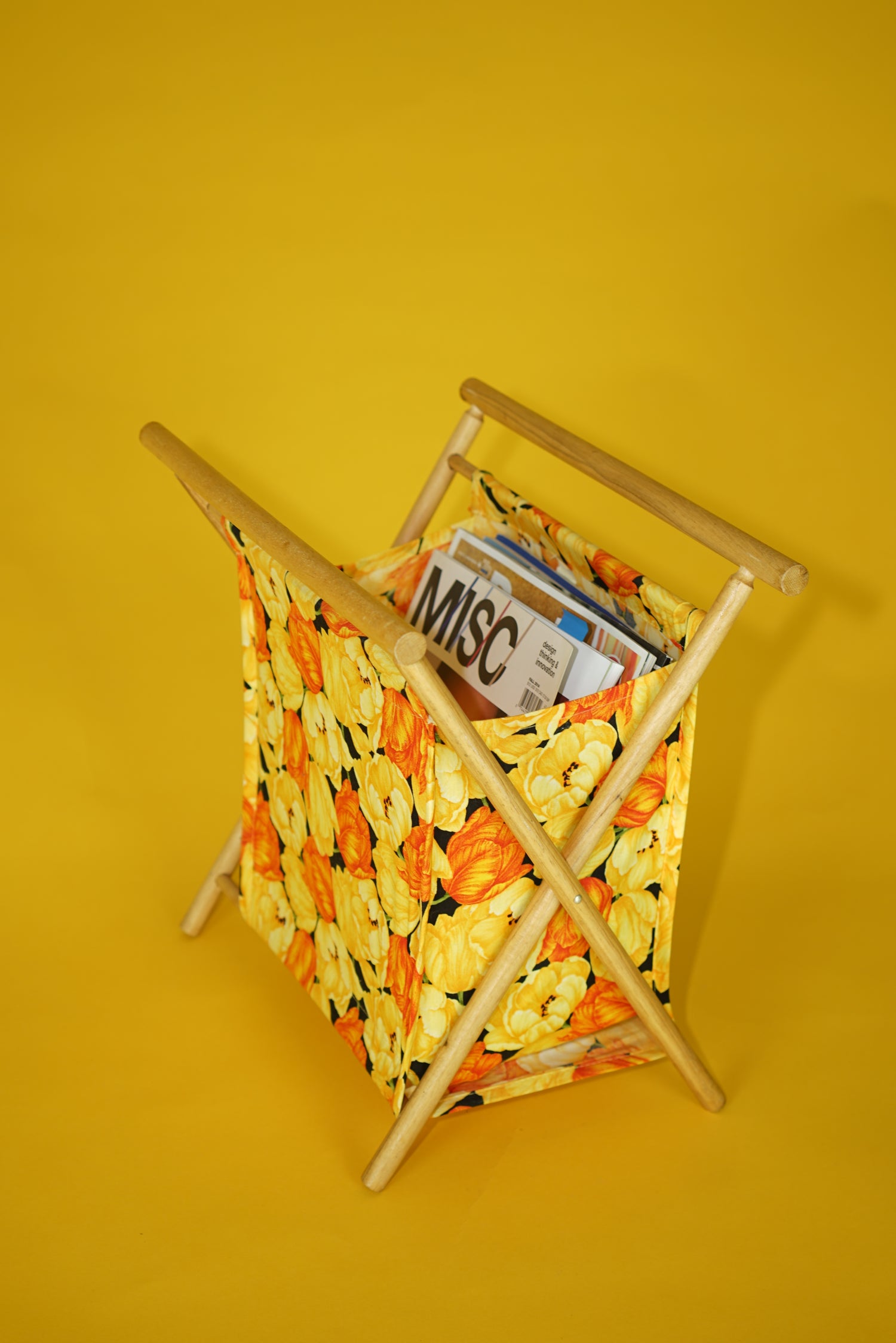 Foldable vintage fabric basket