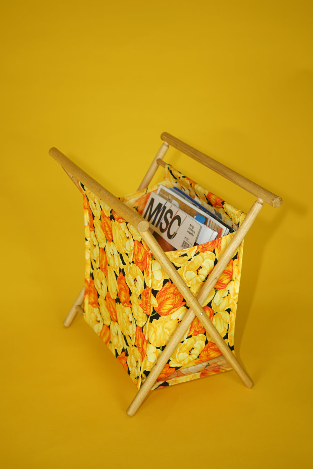 Foldable vintage fabric basket