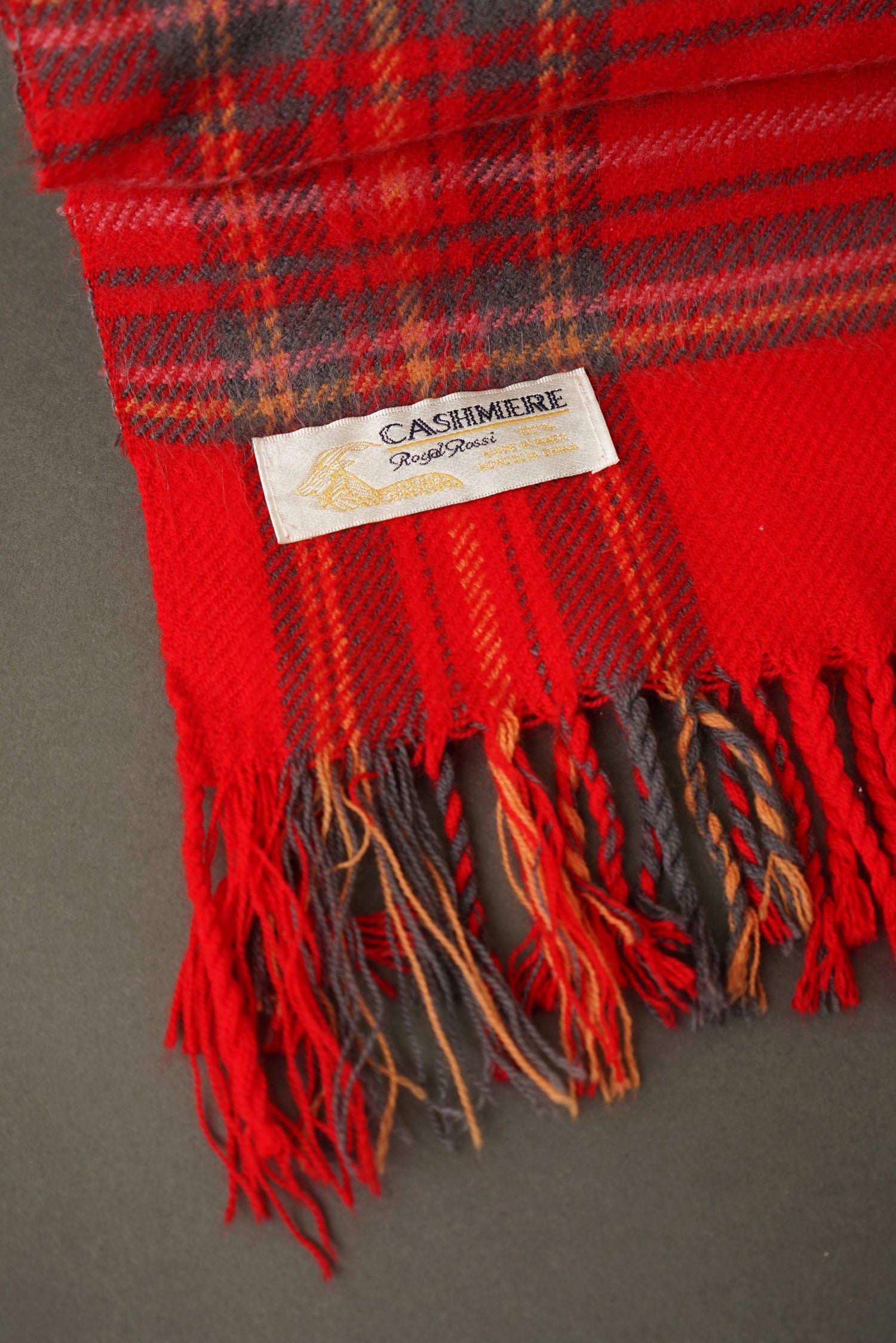Cashmere tartan scarf