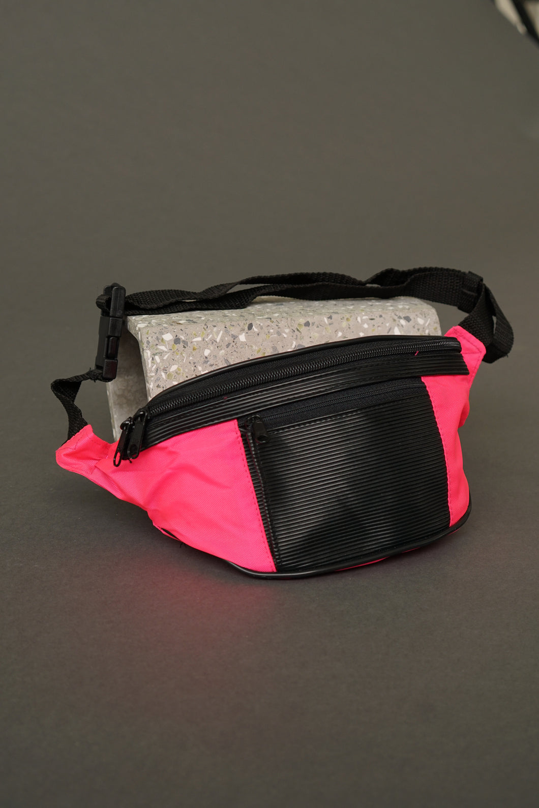 Neon pink belt bag