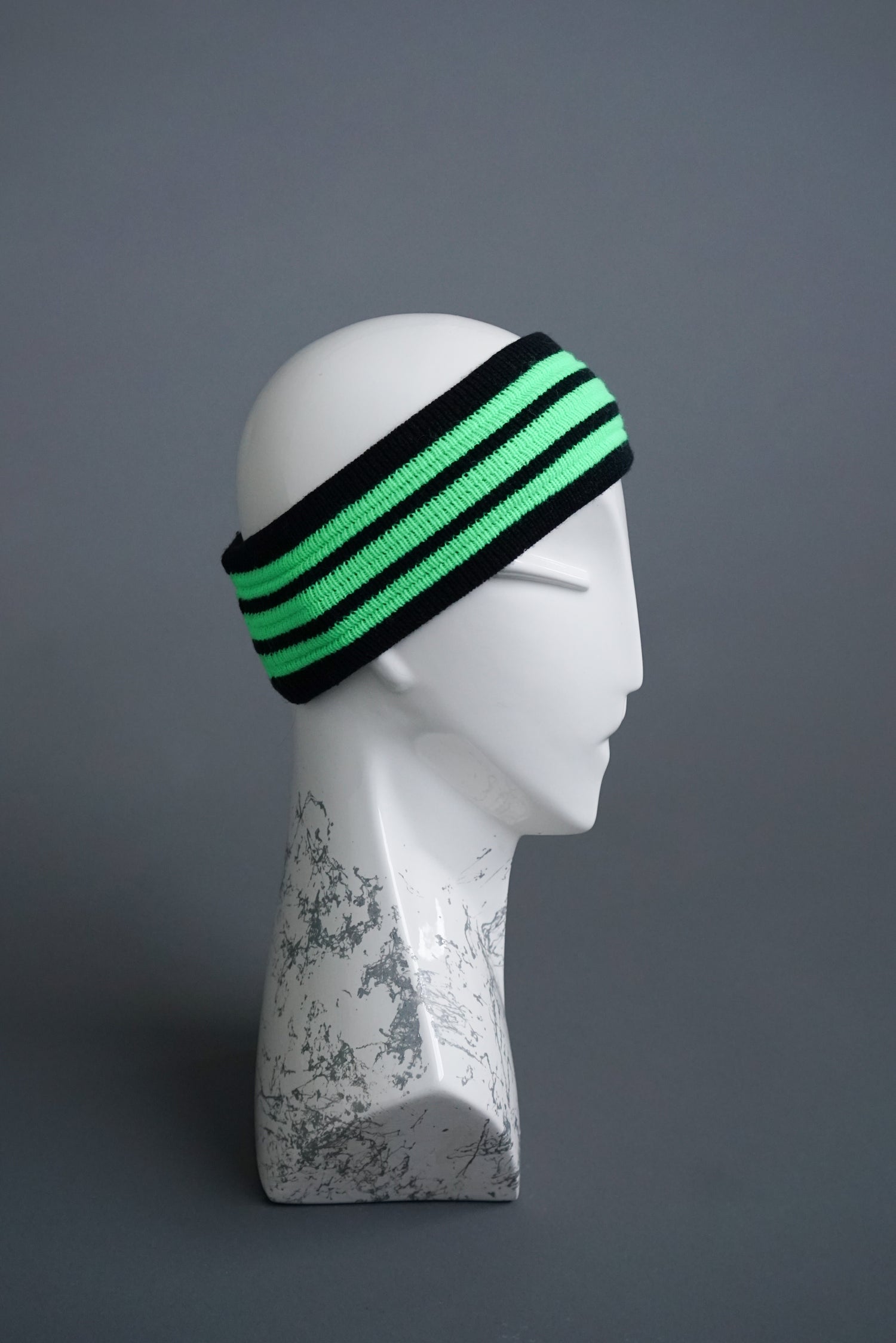 Black and neon green headband