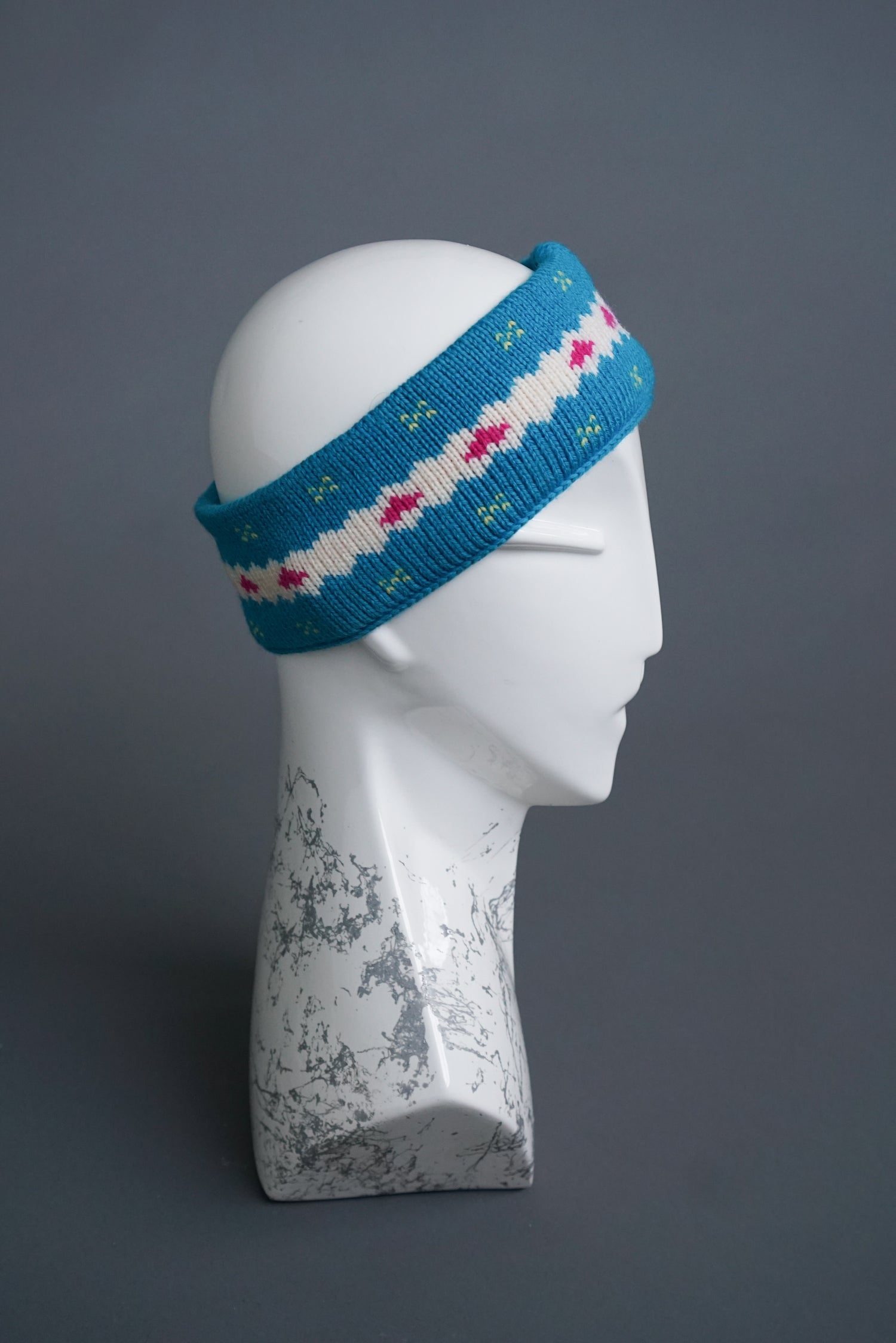 Vintage Murray Merkley blue and white headband