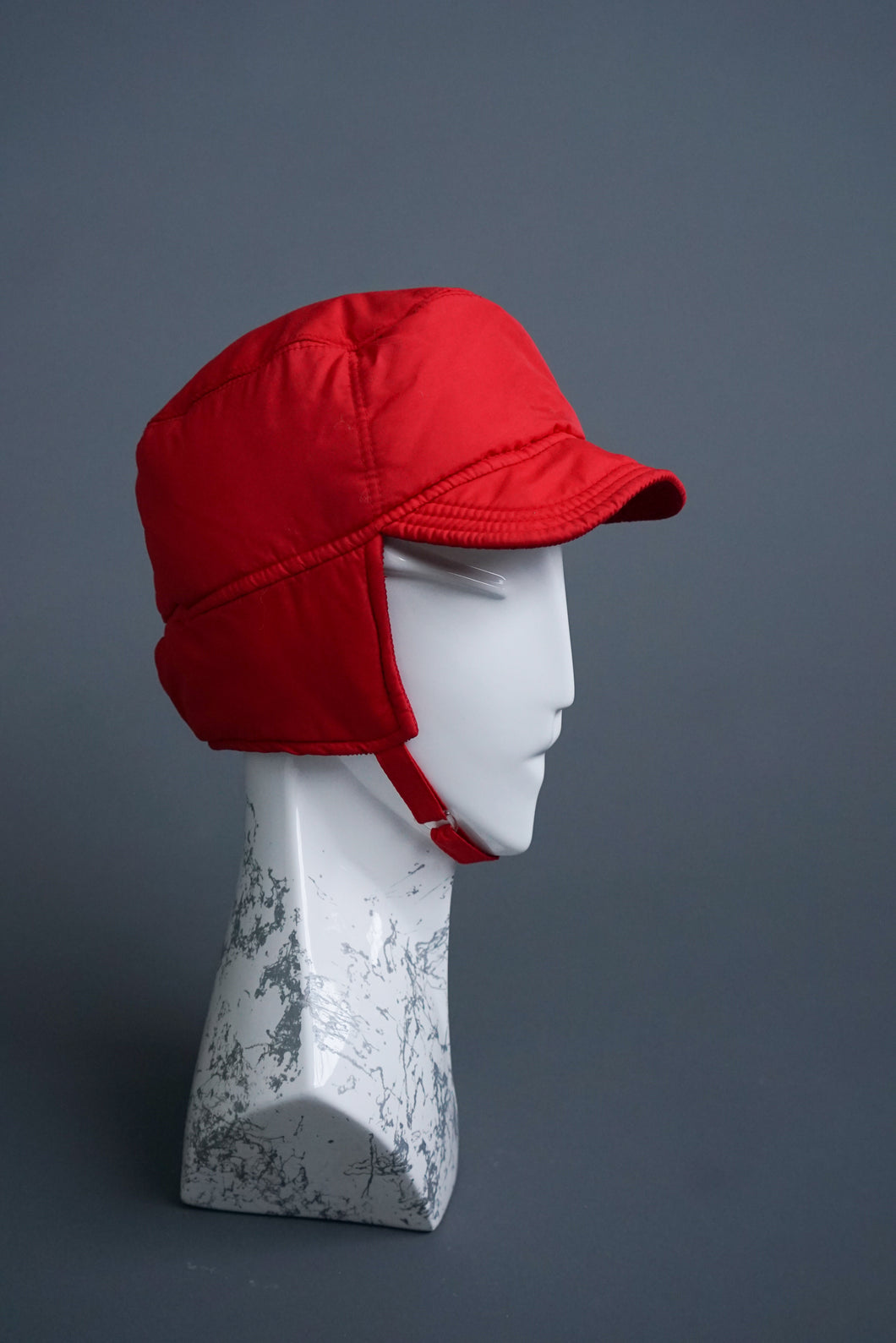 Vintage red ear warmer cap