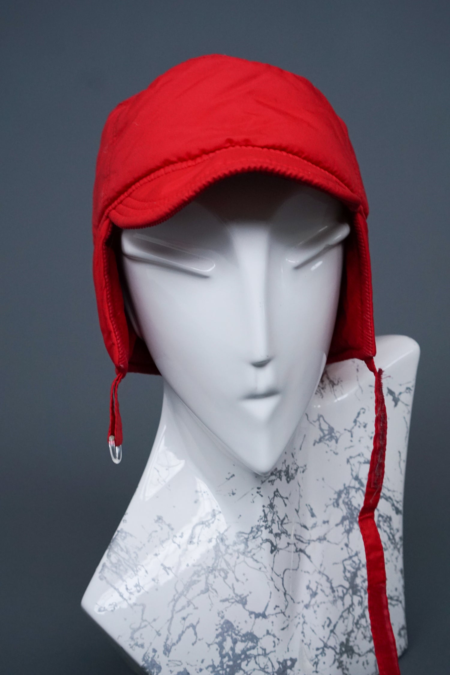 Vintage red ear warmer cap