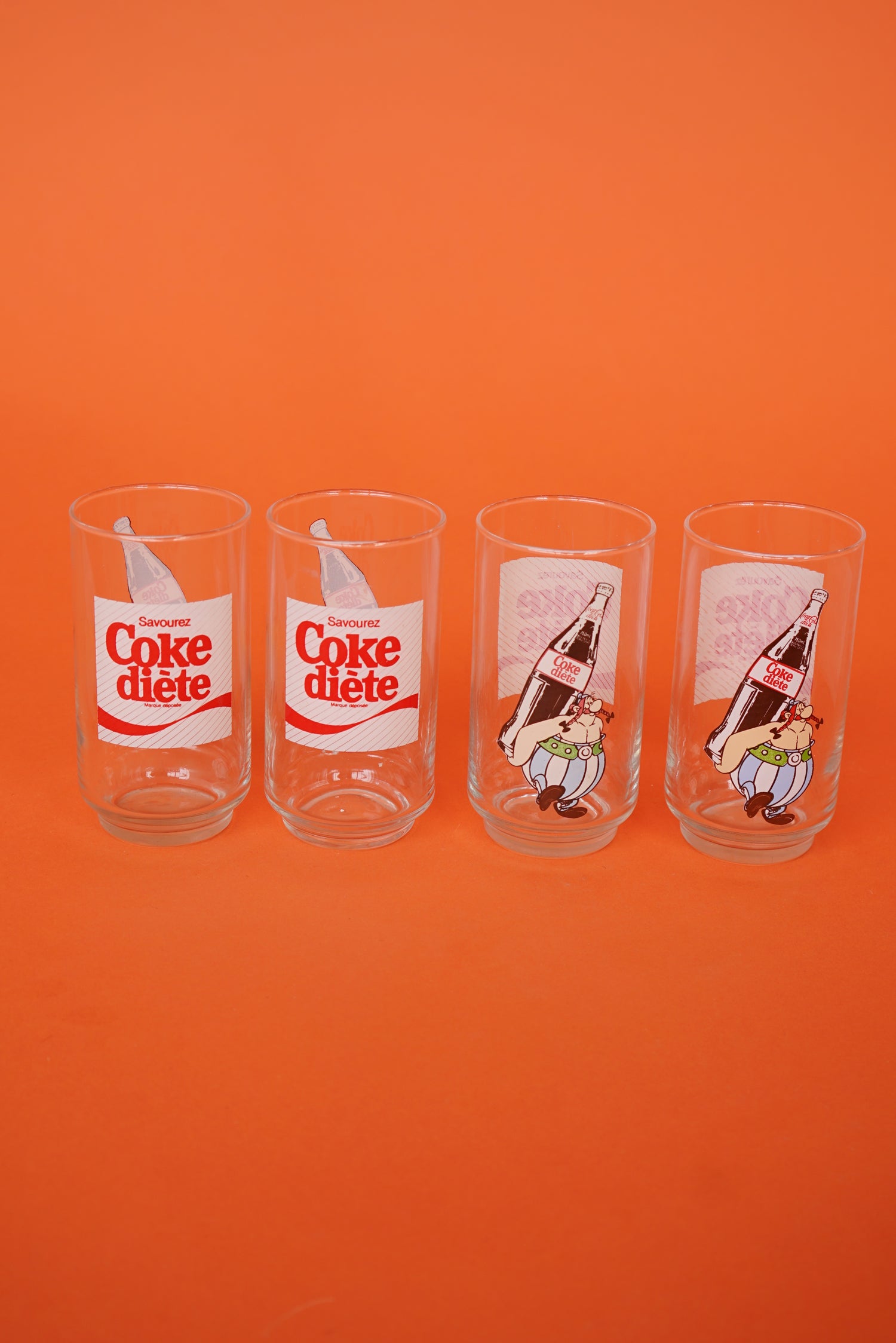 Coka cola collection glasses, Coke Diete Asterix and Obelix edition