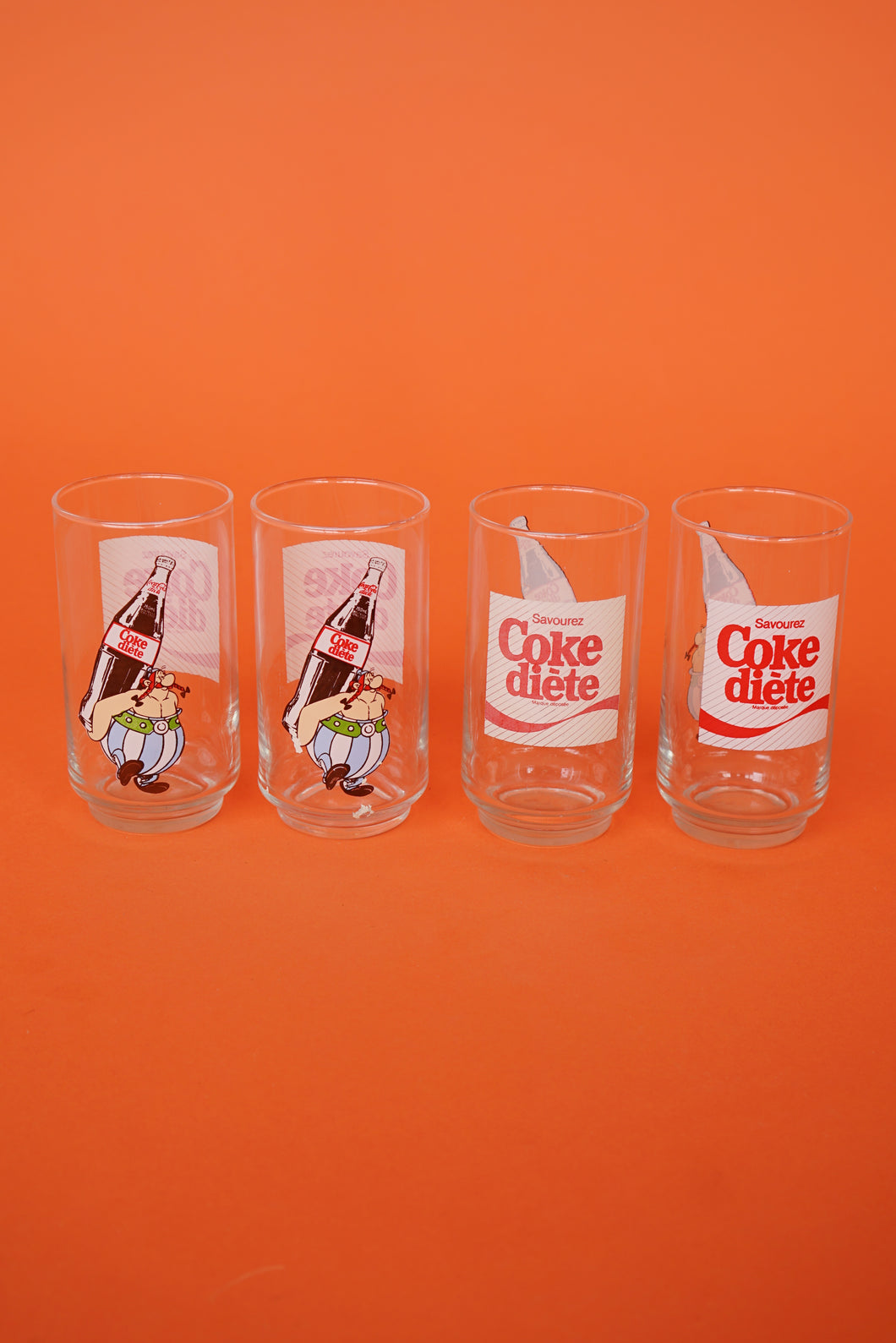 Coka cola collection glasses, Coke Diete Asterix and Obelix edition
