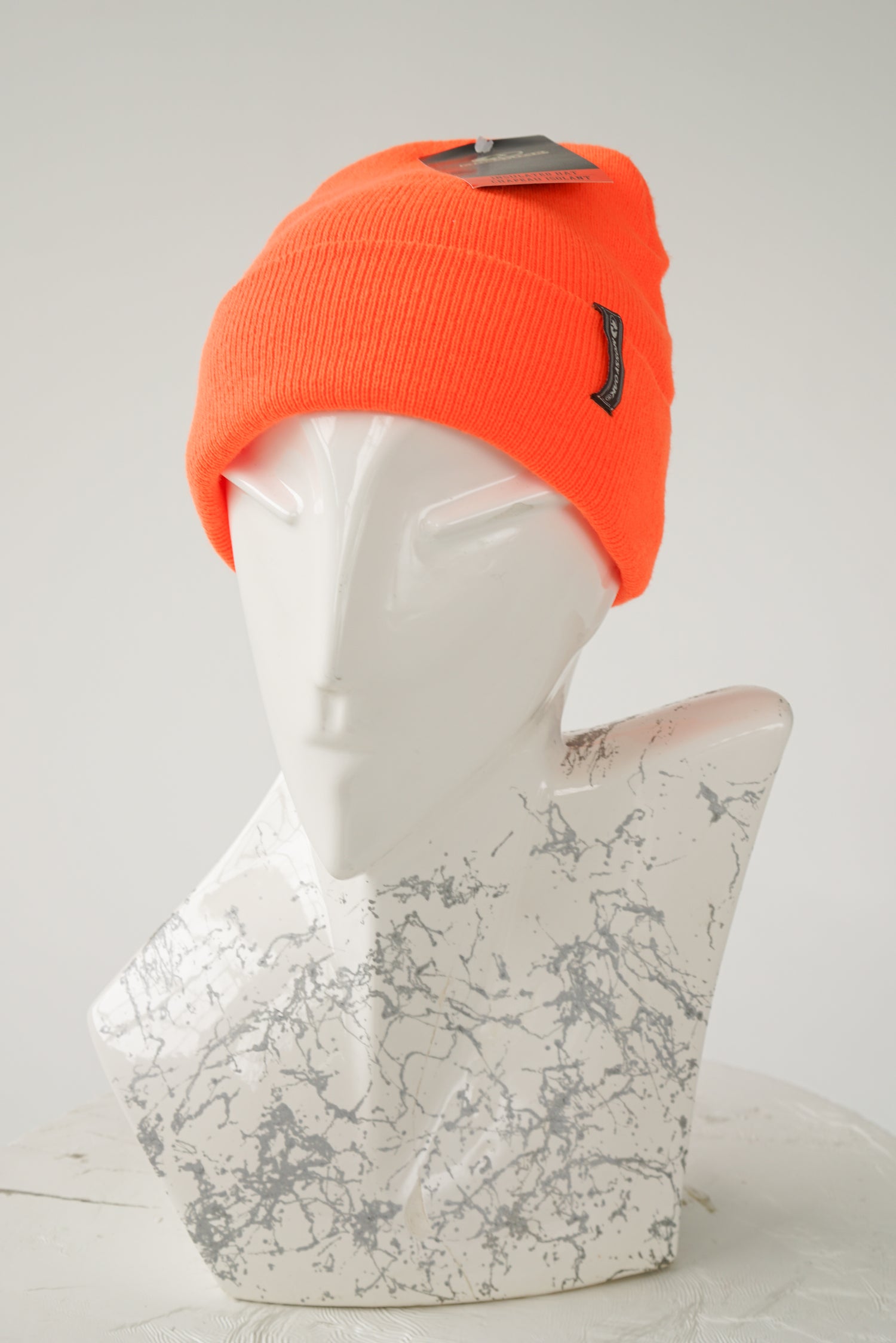 Tuque neuve récente orange fluo taille M