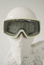 Charger l&#39;image dans la galerie, Lunette de ski vintage Carrera Everclear blanche et grise à coussin gris taille standard
