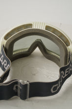 Charger l&#39;image dans la galerie, Lunette de ski vintage Carrera Everclear blanche et grise à coussin gris taille standard
