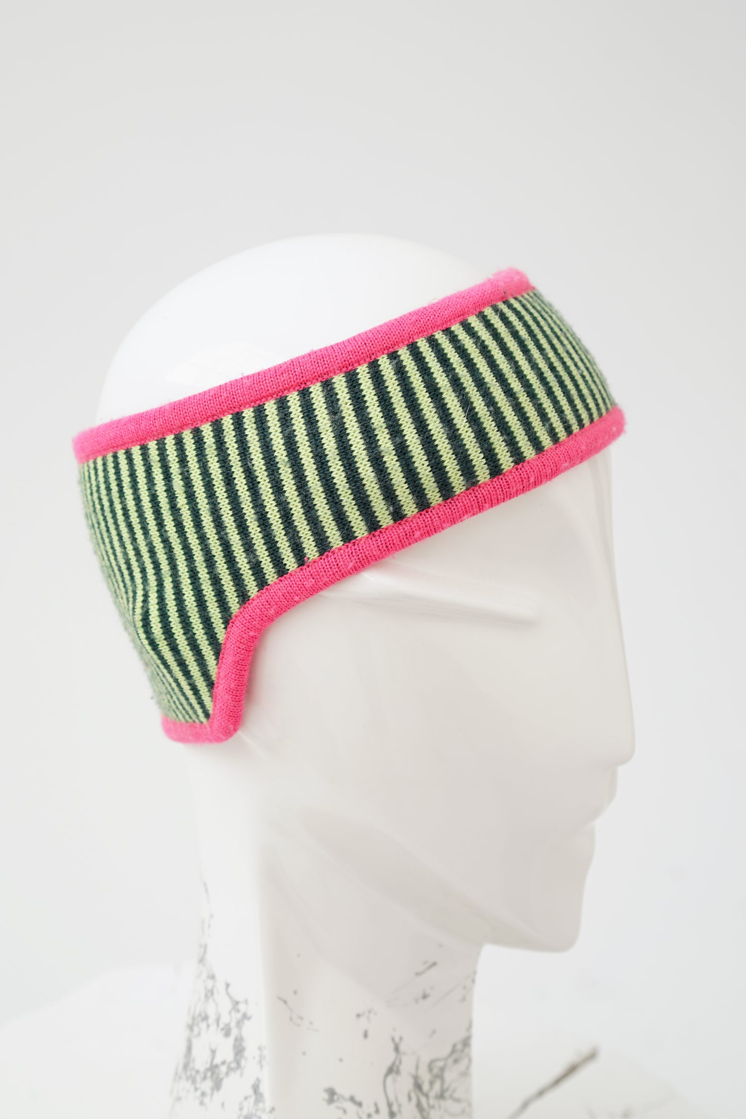 Bandeau funky rose fluo et vert