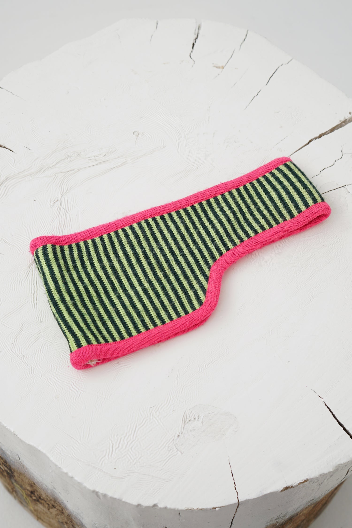 Bandeau funky rose fluo et vert