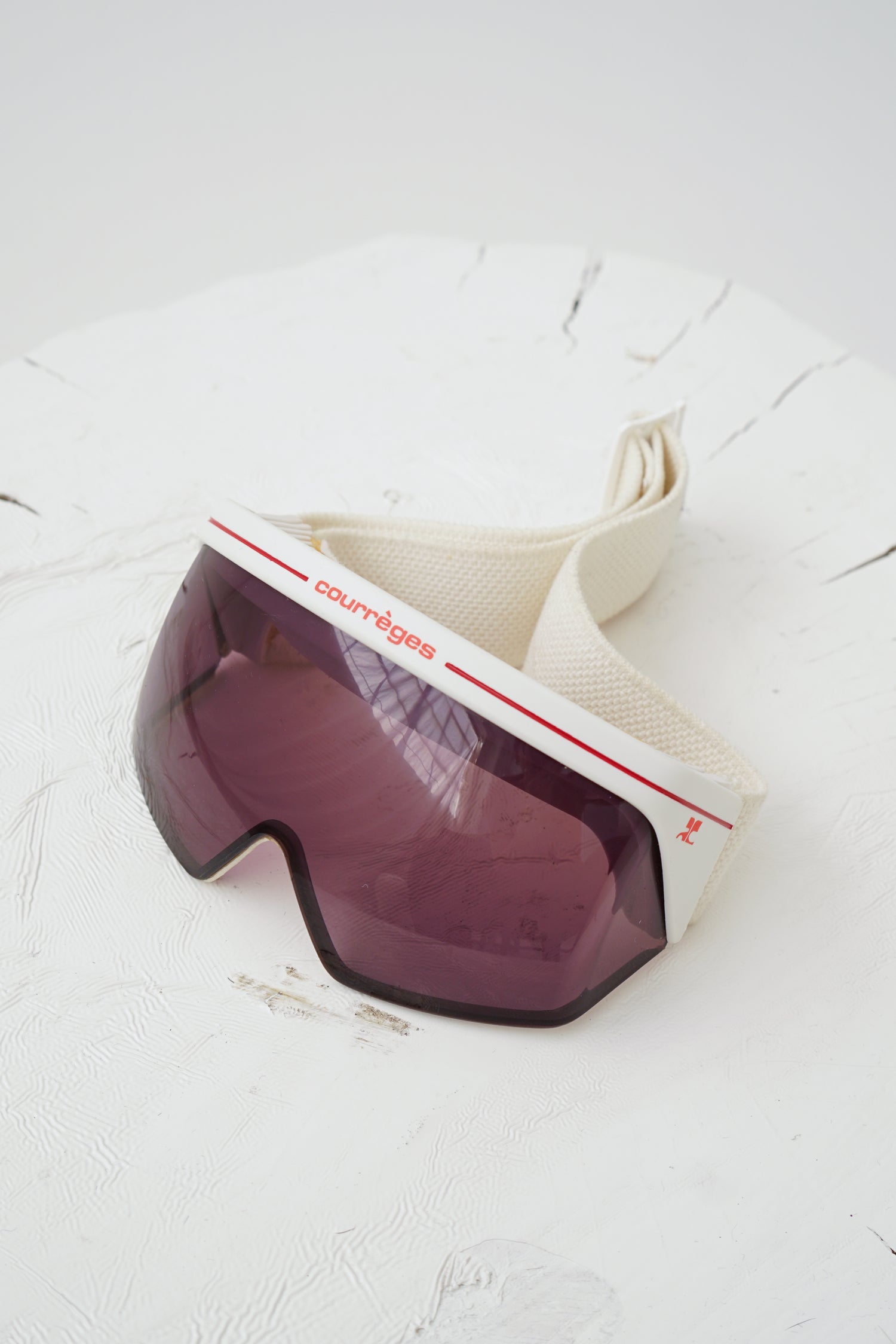 Lunette de ski flip-up rétro 80s Courrèges designer parisien
