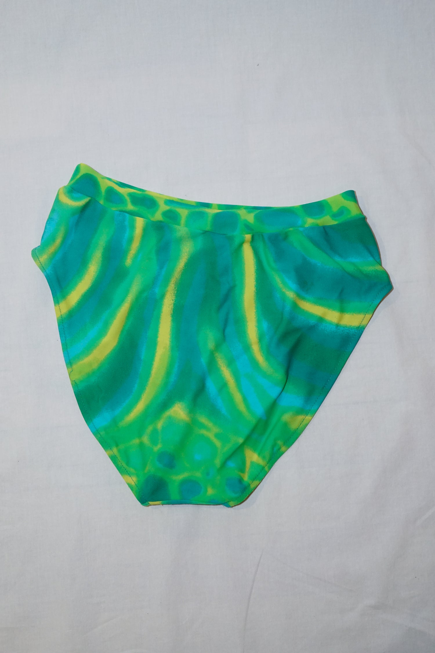Culotte vintage taille haute Bikini vert fluo taille S-M