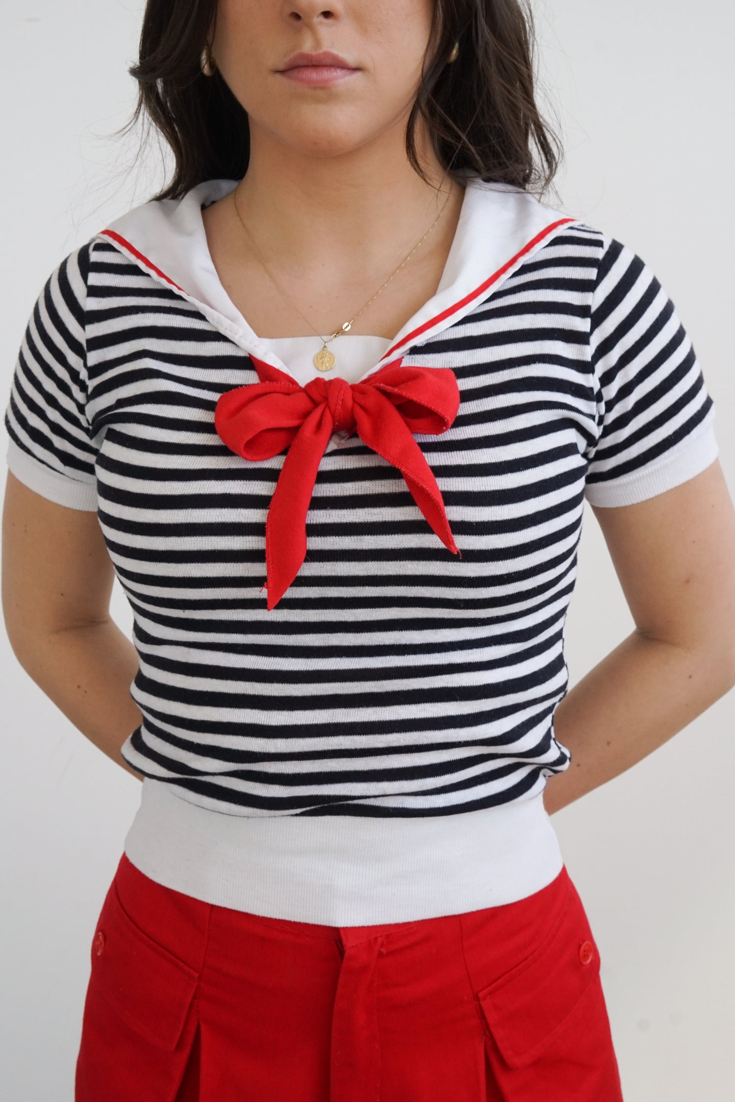 Top style Sailor Moon noir fait à la main XS-S