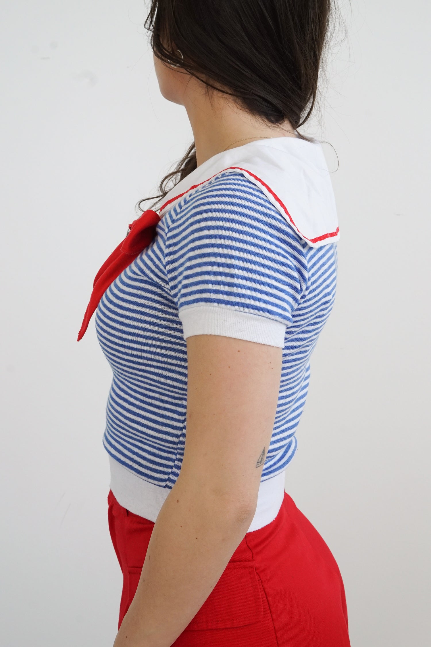 Top style Sailor Moon bleu fait à la main XS-S