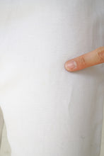 Charger l&#39;image dans la galerie, Pantalon en lin blanc avec doublure taille haute taille 26-27
