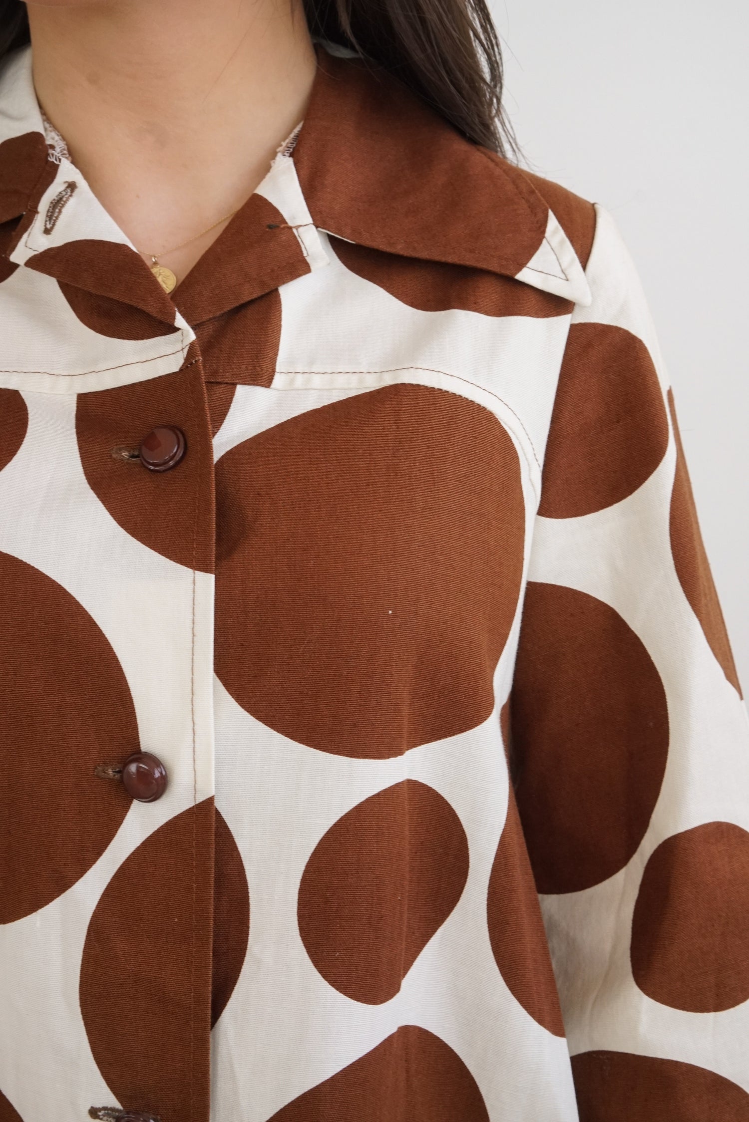 Robe vintage 70s designer Vanessa top qualité 100% coton taille 36 (S)