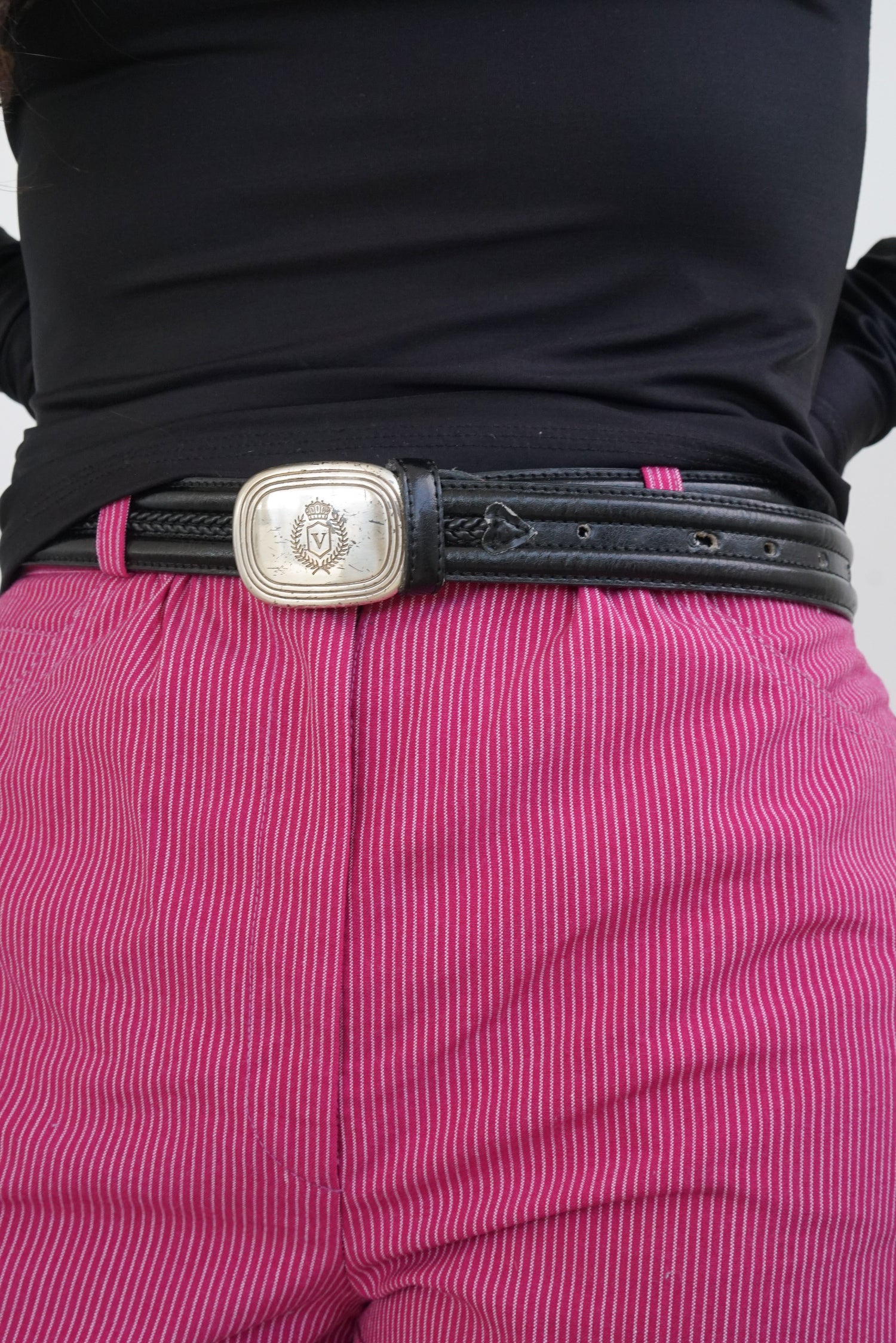 Ceinture en cuir taille basse S (taille haute M-L) 40"