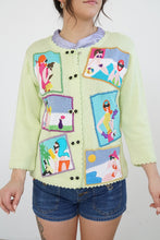 Load image into Gallery viewer, Veste 80s Christine Rotelli Sunglasses Cardigan taille S
