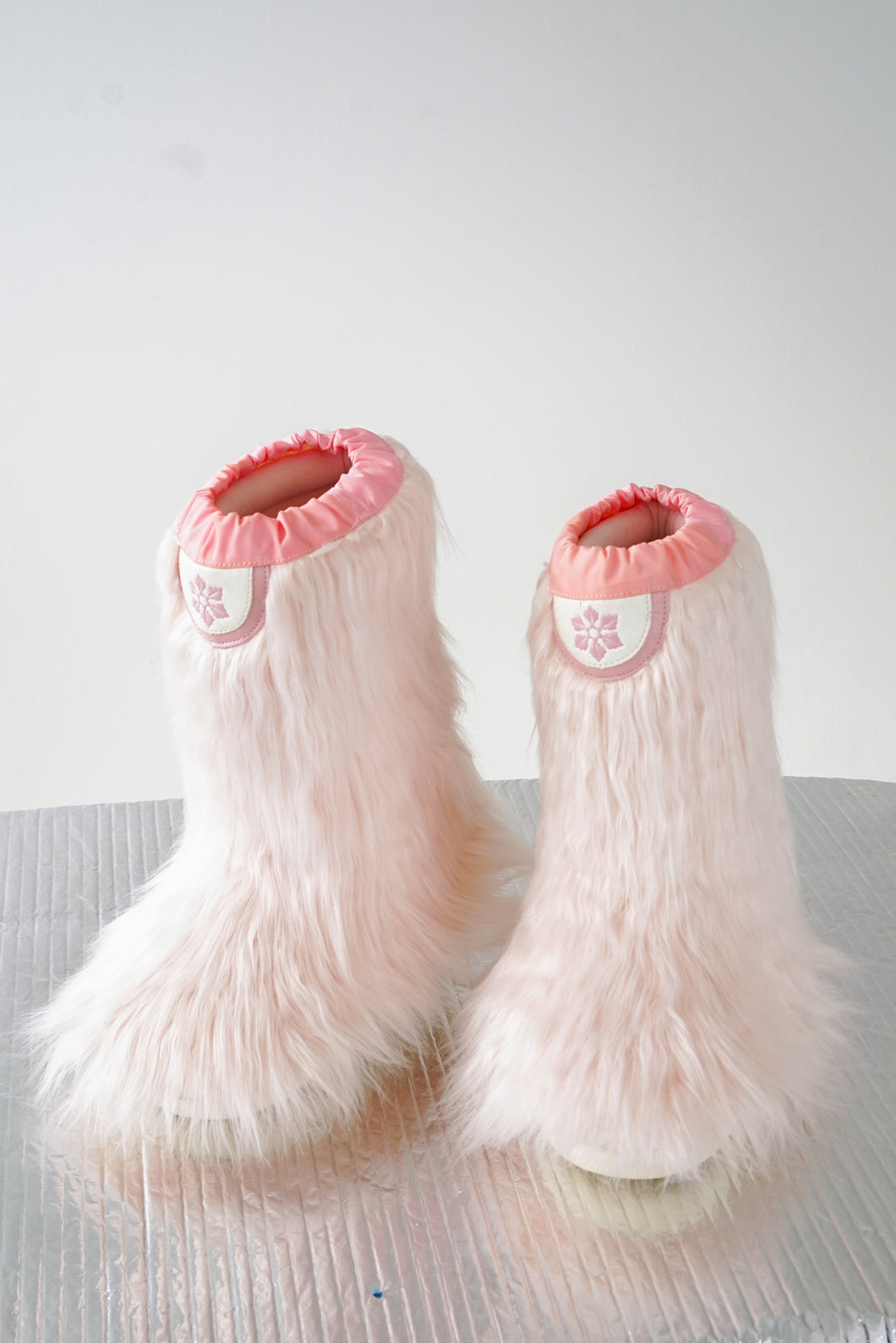 Moonboot 725 pink faux-fur taille 8-10
