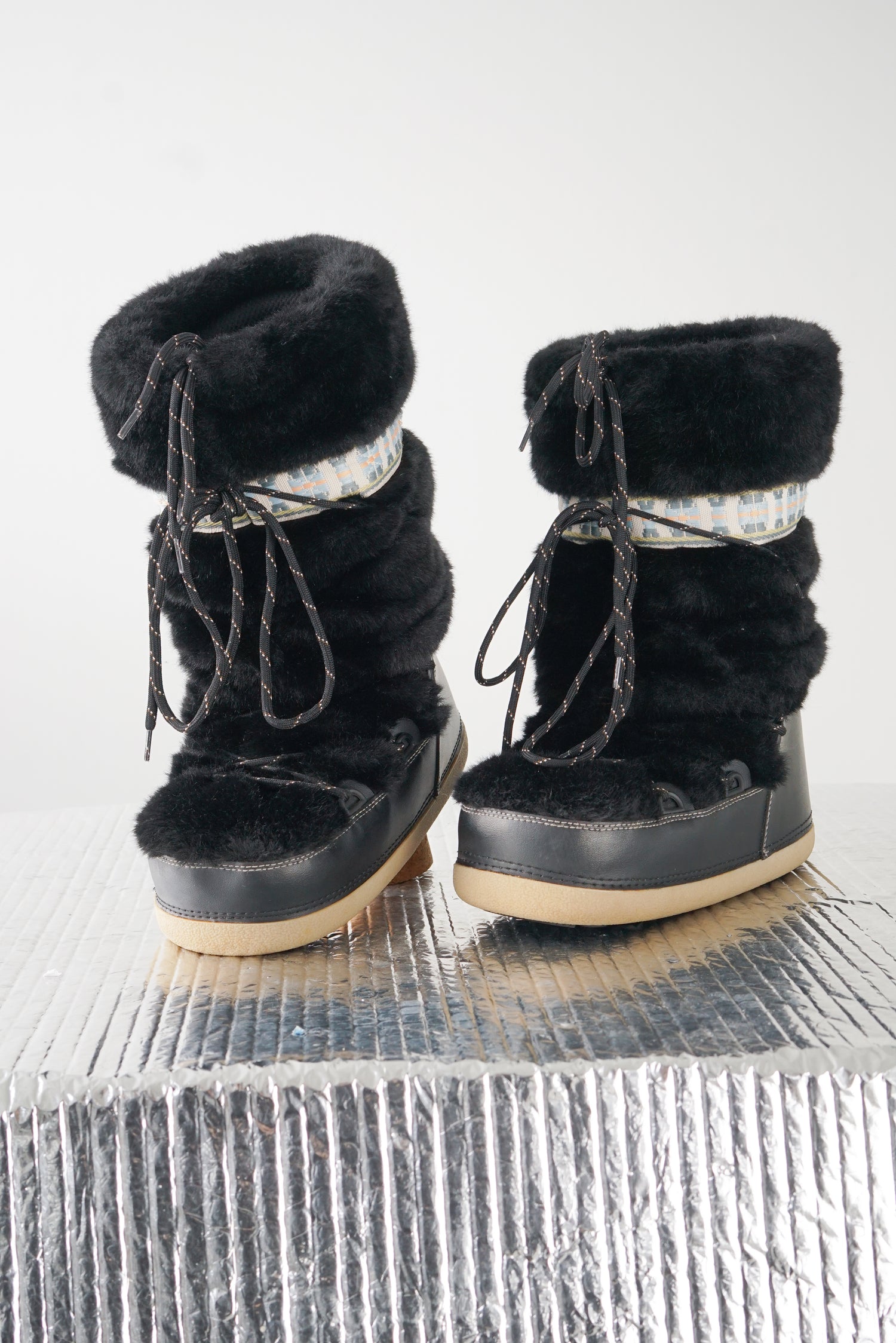 Moonboot Bliss faux fur noir taille 8 - 9
